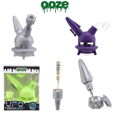 OOZE UFO SILICONE WATER PIPE & NECTAR COLLECTOR