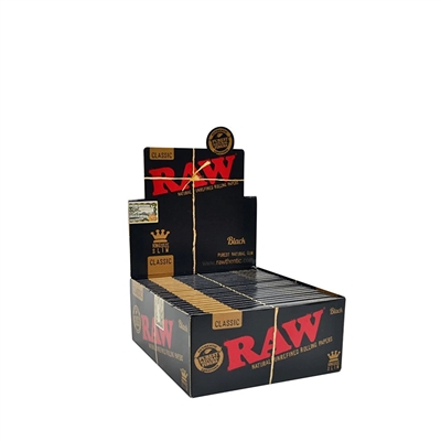 Raw Natural Unrefined King Size Slim Black Box-50