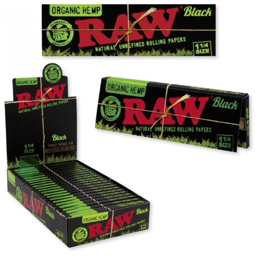 Raw Natural Organic 1Â¼ size Black Box-24