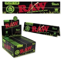 Raw Natural Organic King Size Slim Black Box-50