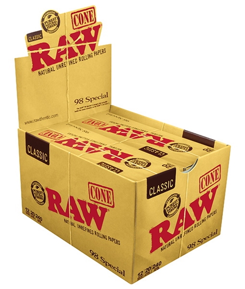Raw Cones Classic 98mm/20mm (98 Special)  - 20 Count  12/Display