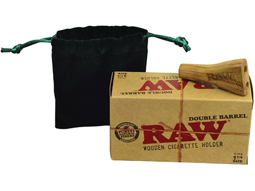 RAWÂ® - Double Barrel Wooden Cig Holder - 1 1/4
