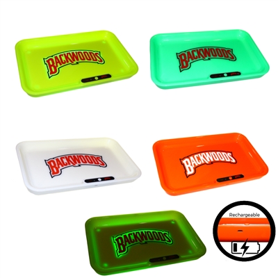 Light up Tray logo art Rolling Tray (Rechargeable)