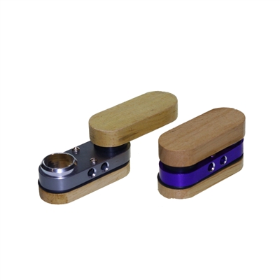 Wood Pipe w/ colored metal insert