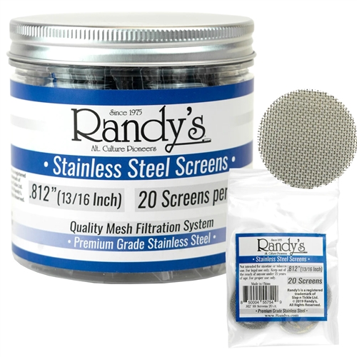 Randy's Stainless Steel Screens - .625" (36 Packs - 20 per Pack)