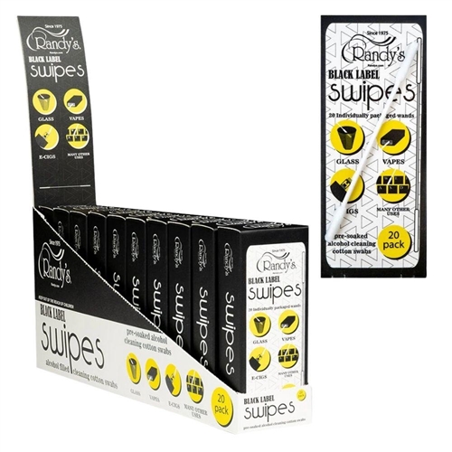 RANDY'S BLACK LABEL SWIPES CLEANING SWAB (10 Per Display)