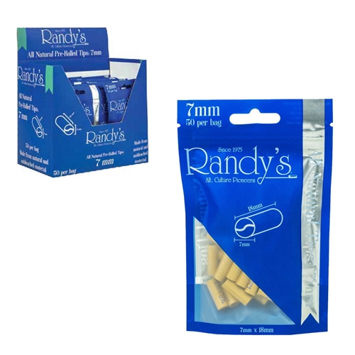 Randy's 7mm Prerolled Tips 50ct (20/Display)