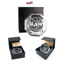 RAWÂ® Crystal Ashtray | Thick Lead-Free Antique 1950's Design | Weights 3.5lbs
