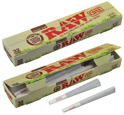 Raw Cones  - 32 Count  12 Boxes Per Display