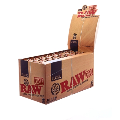 Raw Classic - Natural - Paper Cones - 3-Ct - King Size Box-32