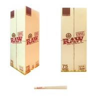 Raw Organic 1Â¼ size  Cones 75 Count.