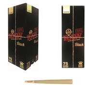 Raw Black Classic King size  Cones 75 Count.