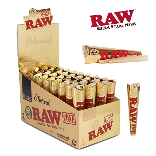Raw Ethereal - Paper Cones - 6-Ct - 1 1/4 - Box-32