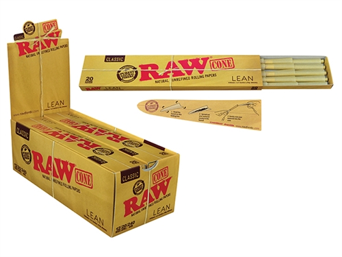 Raw Cones Classic Lean 109mm/40mm  - 20 Count  12/Display