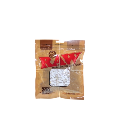 Raw SLIM Cotton Filters. Bag-200