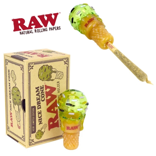 Raw Glass Nice Cream Green Cone Holder