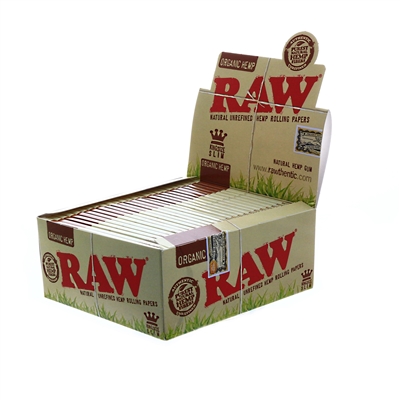 Raw Organic - King Size Rolling Paper (Slim) Box-50