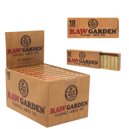 Raw Prerolled Plantable Garden Tips - Box-20