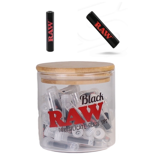 Raw Black Glass Tips (6mm) (Jar/50pcs)