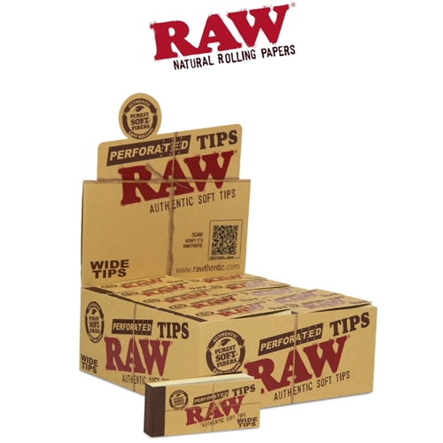 Raw -Tips - Unrefined - Wide - Perforated - Box-50