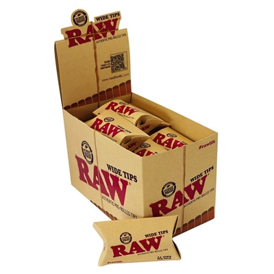 RawÂ® - Wide Pre-Rolled Tips - 20/Box - 21/Pack