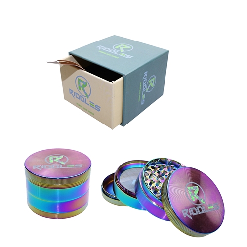 Riddles Rainbow Zinc Grinder 4 Piece 50MM