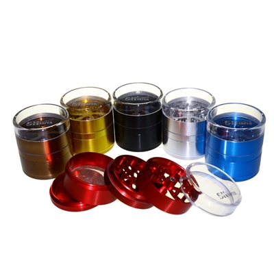 Sharper 5 Piece 2.5'' w/ Clear Lid Part  Aluminum Grinder