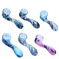 4.5'' Silicone Sherlock Pipe (Glow in The Dark) (10ct)