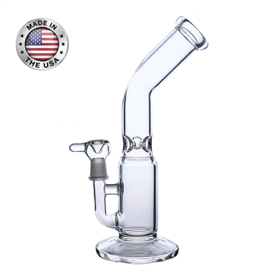 12" Bent Glass On Glass Clear With Female Bowl