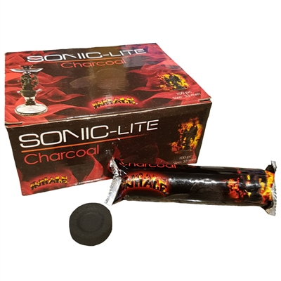 Sonic-Lite Hookah Charcoal.  10 Rolls/Box.  100 Tablets.