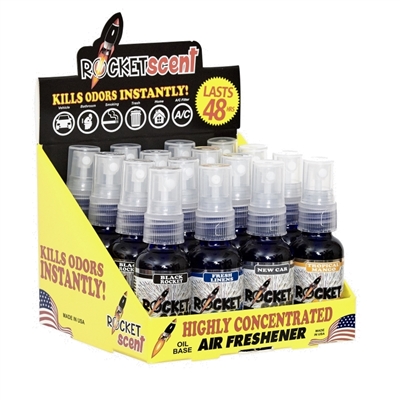 Rocket Scent Concentrated Air Freshener 1 Oz. Bottles - Pack Of 16