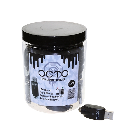 OCTO Smart USB Chargers  - 510 Thread  -  50Ct Tub