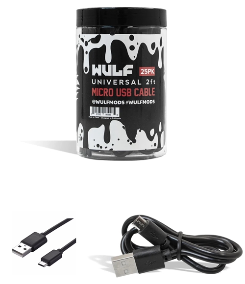 Wulf Mods Micro USB Charging Cable 25pk