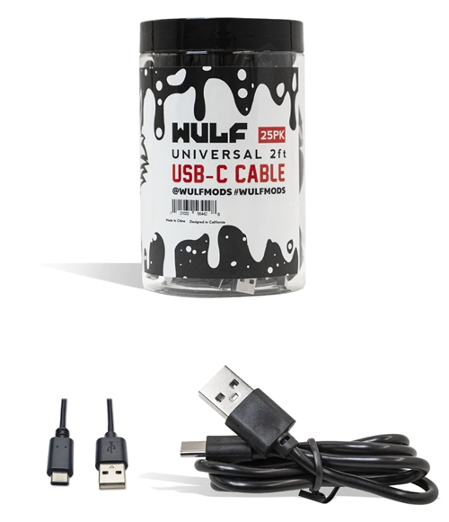 Wulf Mods USB Type C Charging Cable 25pk