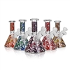 VAULT Glass 6" Mini Beaker Water Pipe â€“ Egyptian Design (14mm Bowl)