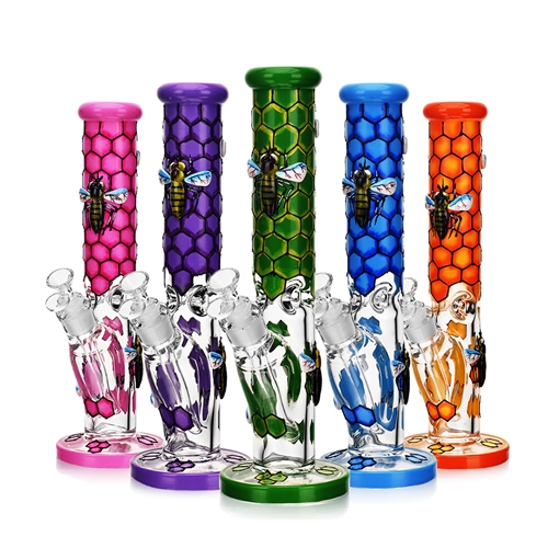 VAULT Glass 14" Straight Beehive Water Pipe (14mm Bowl)