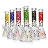 Vault 10" Beaker Glass Water Pipe with Beehive Decals â€“ 14mm