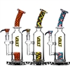 VAUTL Glass 9.5"  Worked Waterpipe with Matching Colors Perc (14mm)