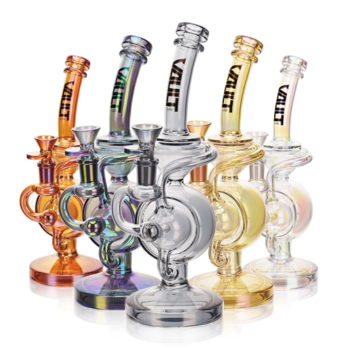 VAULT Glass Fully Fumed Color Recycler with Diffused Stem 10" (14mm)