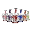 Vault 6.3" Glass Water Pipe with Showerhead Perc & Honeycomb Beehive Decals â€“ 14mm