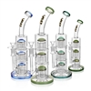 VAULT Glass Water Pipe with Three 8 Arms Welded Percs 12.5"