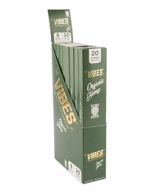 Vibes Cones King Size - 20pk - Organic Hemp - 8ct