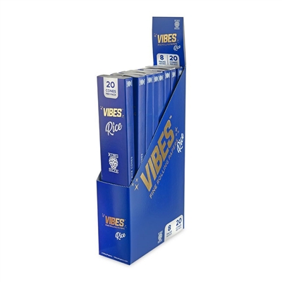 Vibes Cones King Size - 20pk - Rice - 8ct