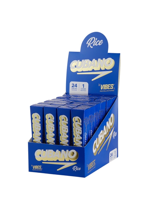 Vibes Cones King Size Cubano - 1pk -Rice - 24ct