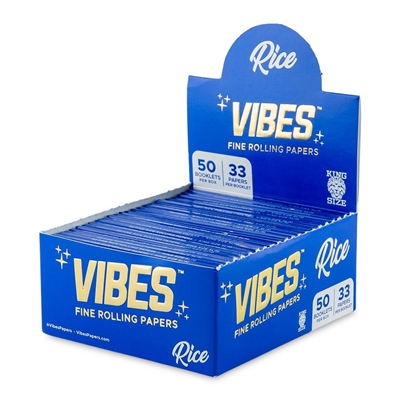 Vibes Papers King Size Slim - Rice - 50ct