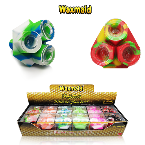 Waxmaid Triplets Silicon + Glass Bowl (Display Of 12)