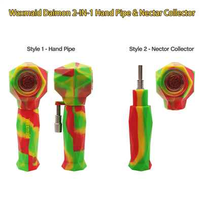 Waxmaid Silicon Daimon 2IN1 Nectar Collector/Pipe (6 Per Display)