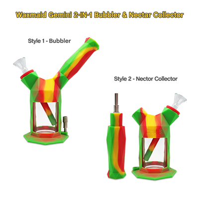 Waxmaid 2IN1 Silicon Waterpipe/Nectar Collector