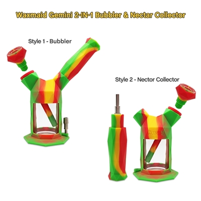 Waxmaid 2IN1 Silicon Waterpipe/Nectar Collector (Pack)