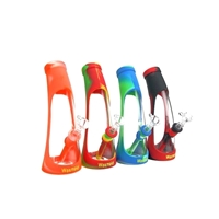 Waxmaid HORN 9''   Glass + Silicone Waterpipe